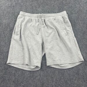 Esc Ribbed Lounge Shorts XL Gray Textured Drawstring Mens